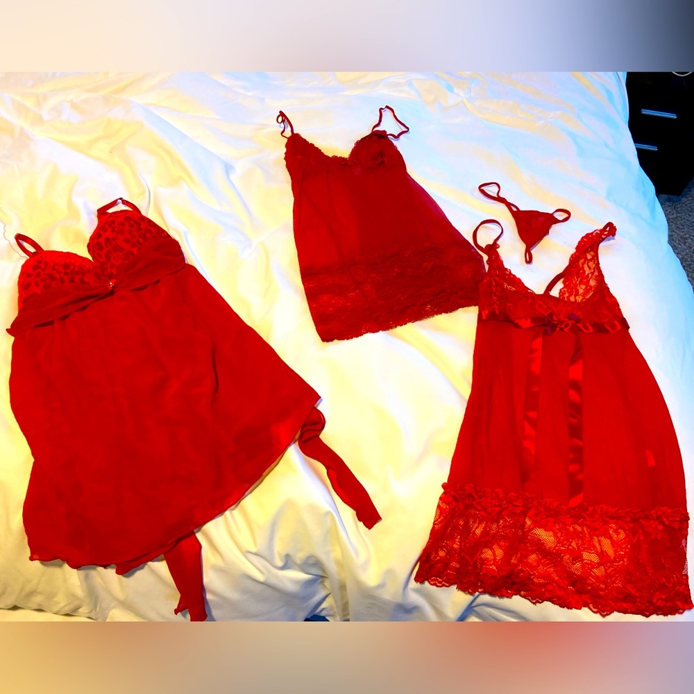 Romantic Valentine’s Day Red Lingerie Bundle!
